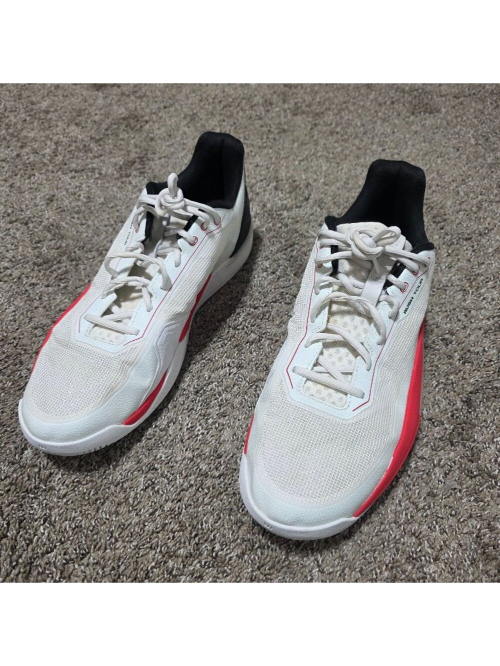 Wilson Rush Tour 5 Men’s Tennis Shoes Size 14 White Black Infrared WRS338240